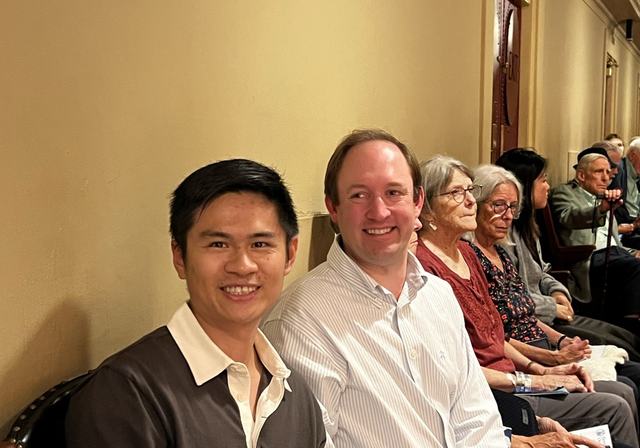 At an event with friends